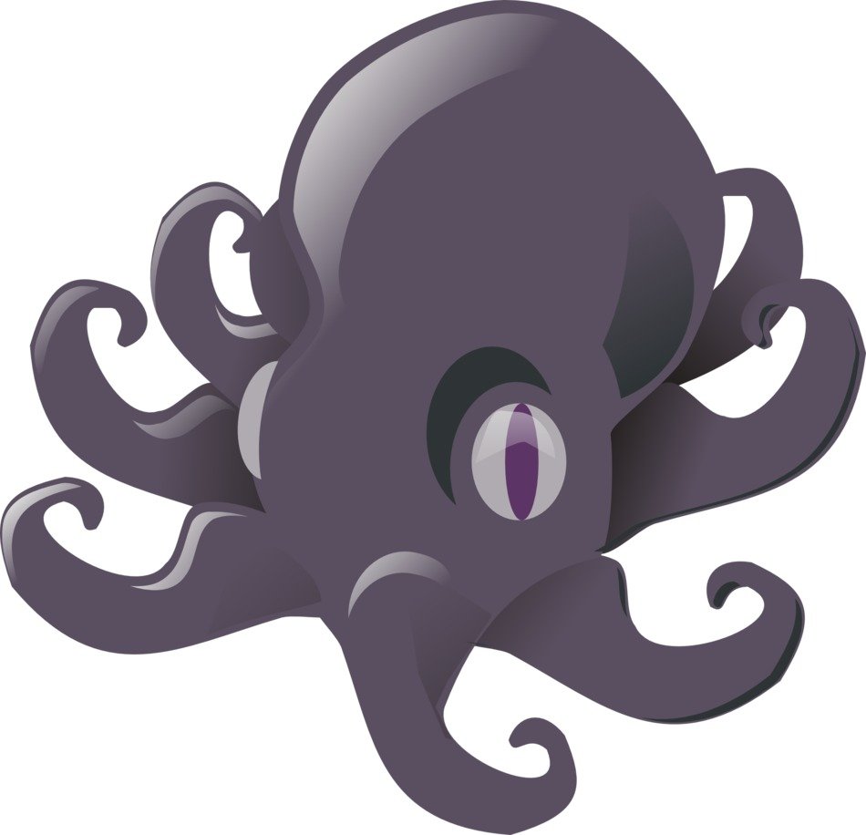Clipart of the dark Octopus