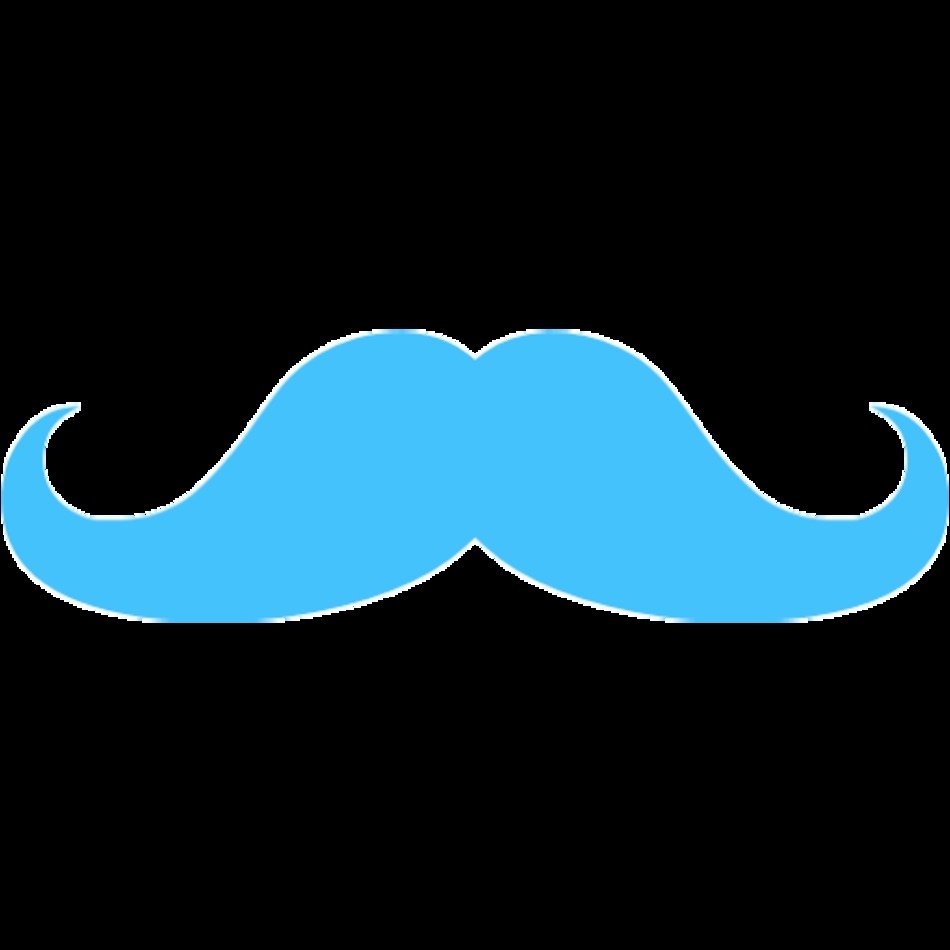 Caribbean Blue Mustache 2 Icon Free Icons