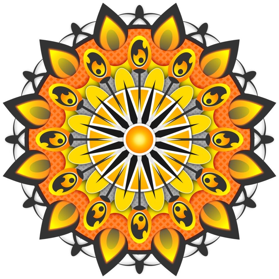 Mandala Yellow Super drawing