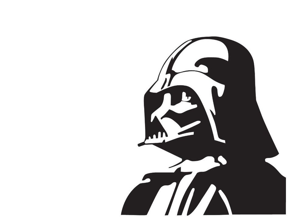 black and white star wars character