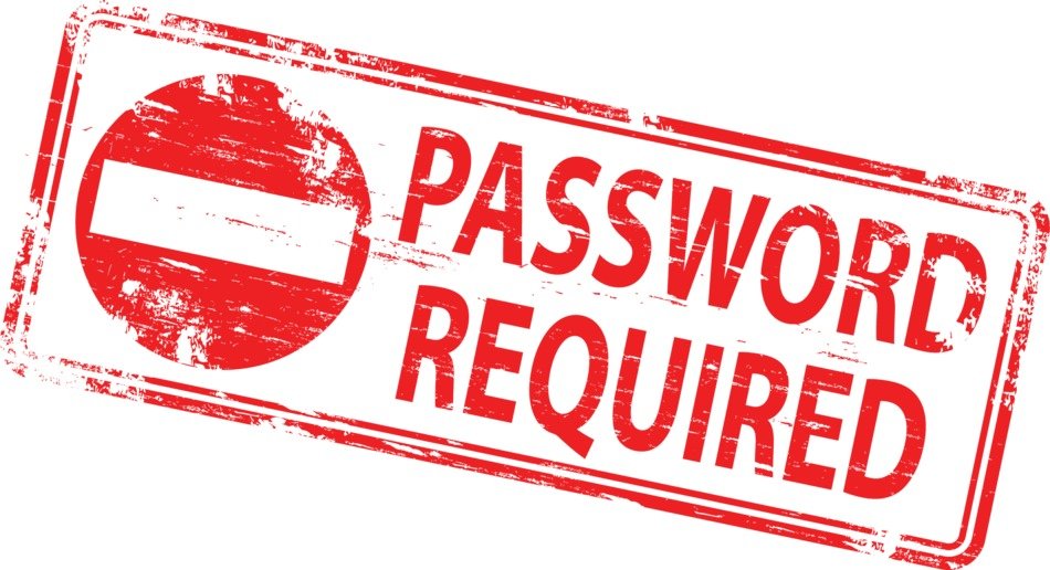 'Password Required' sign clipart