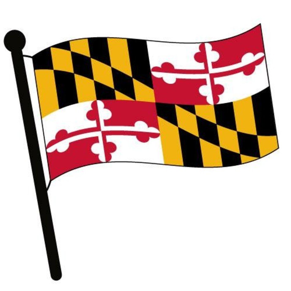 Maryland Waving Flag American Pictures Accessories