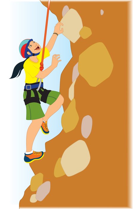 Climbing man drawing