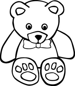 Teddy Bear Outline At Clkercom Vector Online