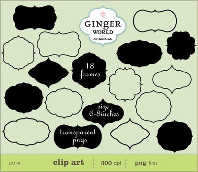 Clip Art of the green fan shapes