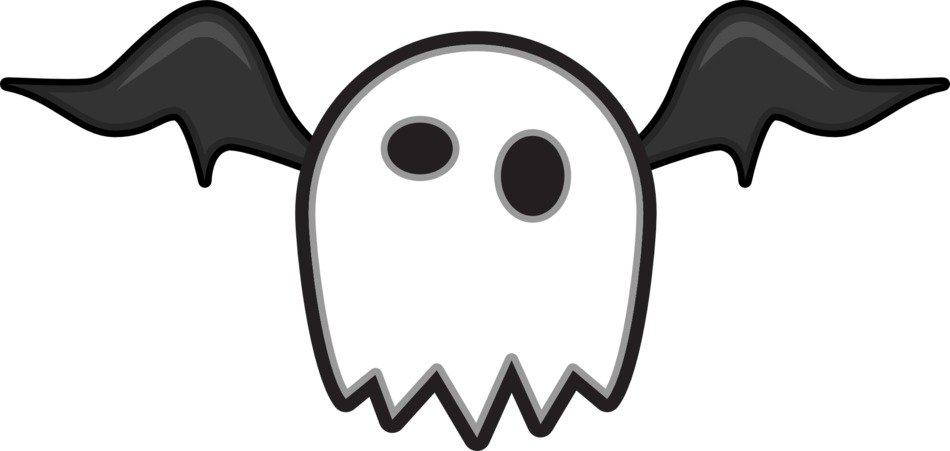 ghost with wings as a picture for clipart