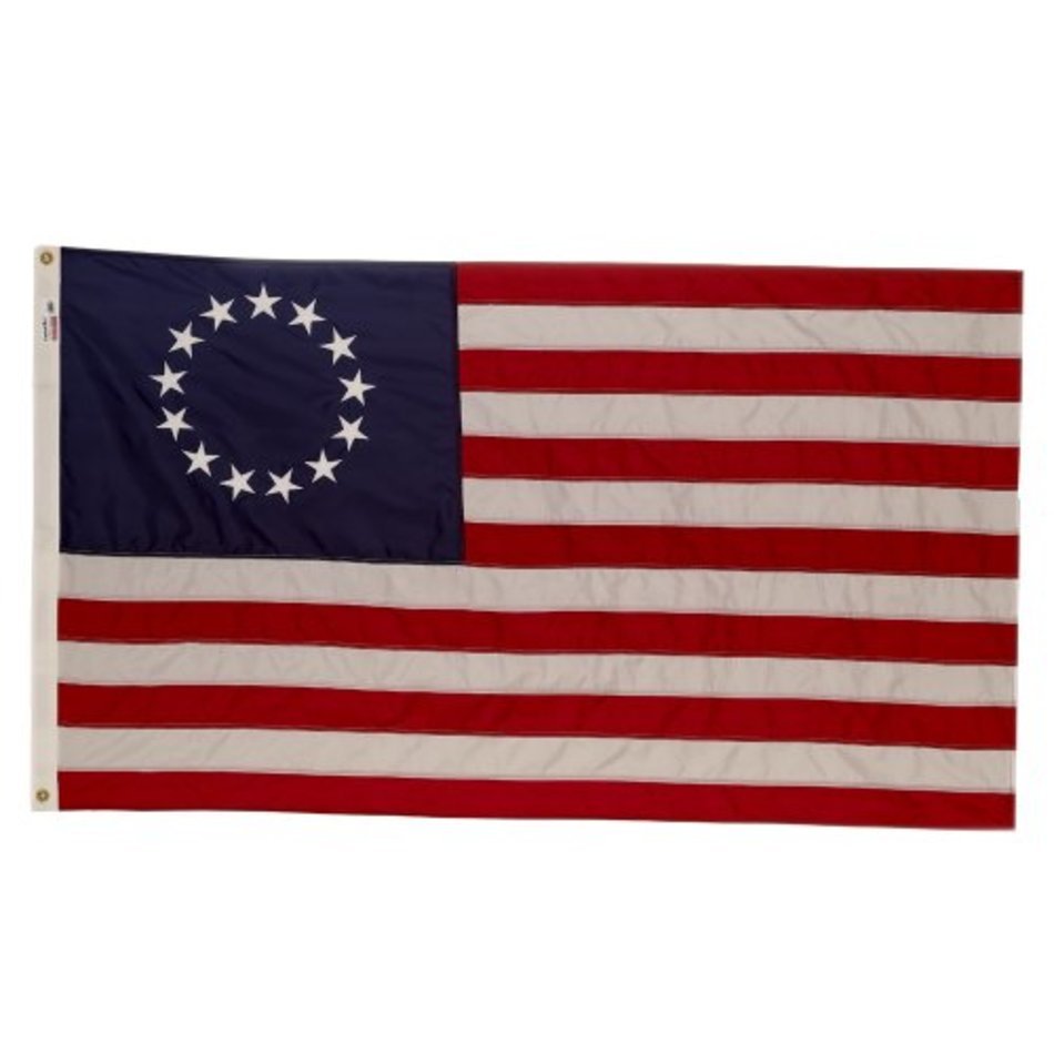 Valley Forge Flag 3 Foot By 5 Nylon Colonial 13 Star Betsy Ross free ...