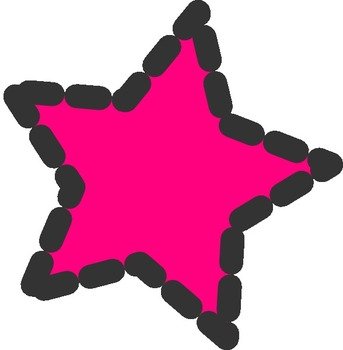 Pink Dotted Star At Clkercom Vector Online