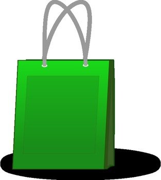 Green Shopping Bag At Clkercom Vector Online