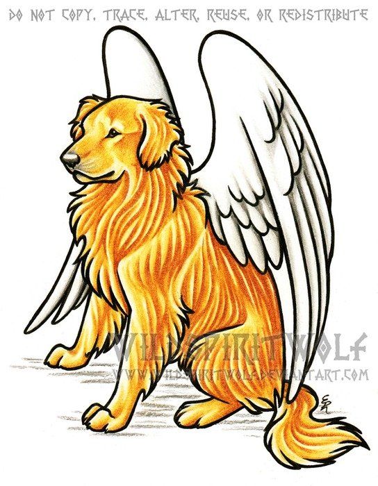 Golden Retriever Dog Memorial By Wildspiritwolf On Deviantart