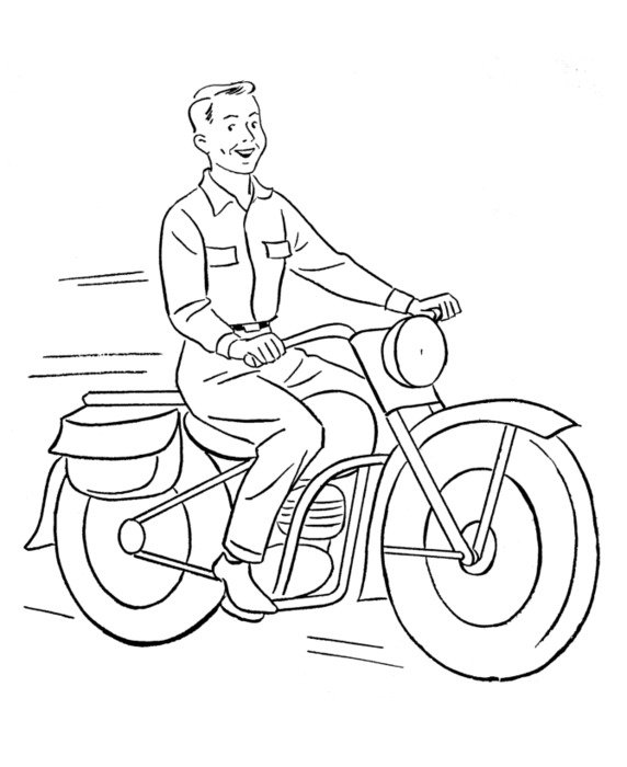 Motorcycle Riding drawing