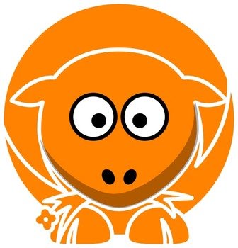 Orange Sheep Vector