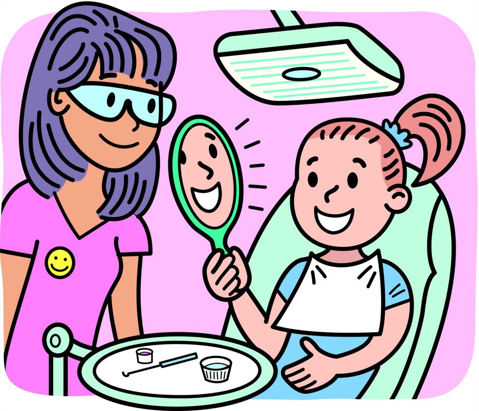 Clipart of kid and dentist free image download