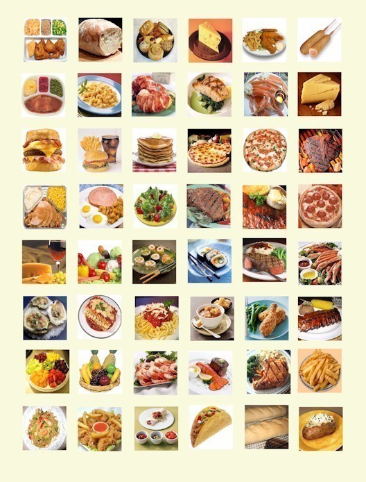 Food Breakfast Lunch Dinner Meals Collage Sheet 1 Inch Tile free image ...