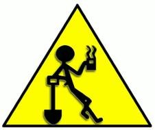 Clip Art of the resting worker sign