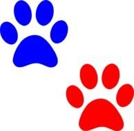Paw Logo Blue Red At Clkercom Vector Online
