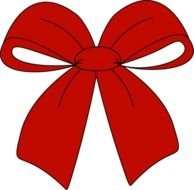 Clipart of red bow