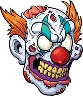 Stock Vector Of Zombie Clown drawing