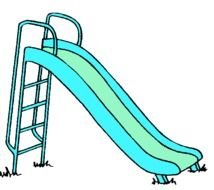 clipart of painted blue children's slide