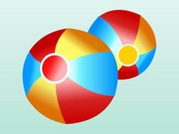 two Beach Balls drawing