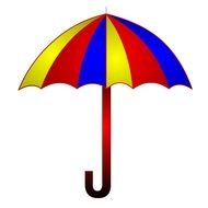 multi-colored umbrella as a picture for clipart