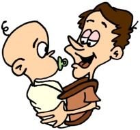 Dad and child drawing