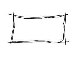 drawing of a square bed