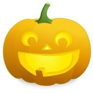 drawn happy pumpkin