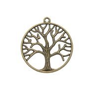 Tree Of Life Art Symbol With Sun And Moon Sterling Silver Pendant
