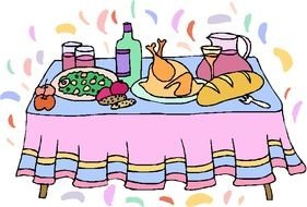 Buffet Food drawing