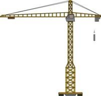 Building with crane clipart