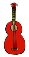 red guitar