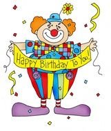 Clown With Birthday poster drawing