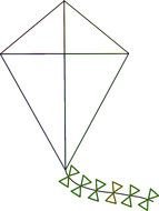 Diamond kite pattern clipart