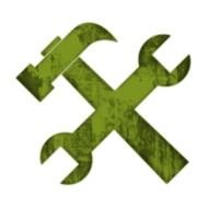 Clipart Icons Business Style Green Grunge Set