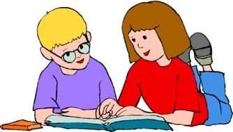 drawing of students at a school desk