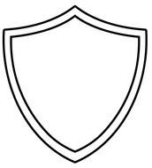 Clipart of white shield