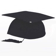 Black Graduation Hat drawing
