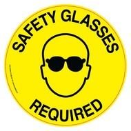 sign with safety glasses requirement