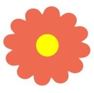 Flower Colour Coral drawing