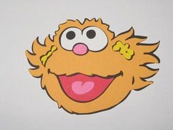 Sesame Street Zoe Inspired Die Cut By Thepapercubby On Etsy
