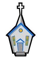 drawing of a church on a transparent background