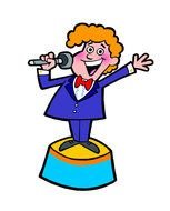 Cartoon talking person clipart