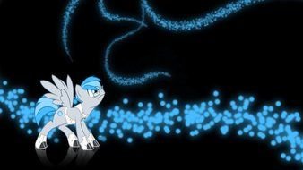 Clip art of blue ponie Wallpaper