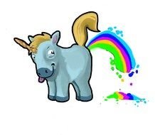 unicorn pooping a rainbow drawing