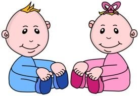drawings of newborn boys and girls