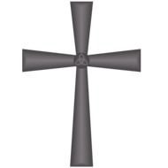 gray cross as a graphic illustration