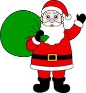 Santa Claus With Sack Of Gifts Free