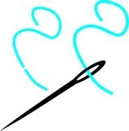 a needle and thread drawing