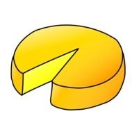 drawing of a piece of cheese